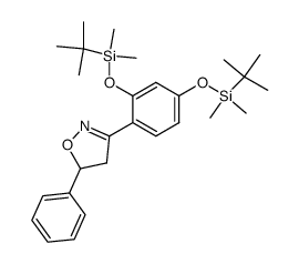 3-(2,4-di(t-butyldimethylsilyloxy)phenyl)-5-phenylisoxazoline Structure