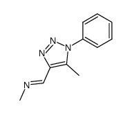 (E)-N-methyl-1-(5-methyl-1-phenyl-1H-1,2,3-triazol-4-yl)methanimine结构式