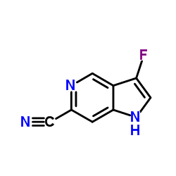 3-Fluoro-1H-pyrrolo[3,2-c]pyridine-6-carbonitrile结构式