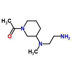 1-{3-[(2-Aminoethyl)(methyl)amino]-1-piperidinyl}ethanone Structure