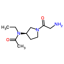 N-Ethyl-N-[(3R)-1-glycyl-3-pyrrolidinyl]acetamide Structure