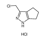 3-(Chloromethyl)-1H,4H,5H,6H-Cyclopenta[C]Pyrazole Hydrochloride结构式