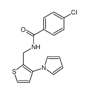 1-(3-(2-p-Chlorobenzamidomethyl)thienyl)pyrrole结构式