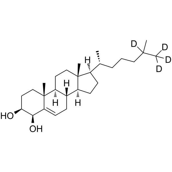 4β-Hydroxycholesterol-d4结构式