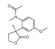 (S)-N-(4-methoxy-2-(3-methyl-2-oxotetrahydrofuran-3-yl)phenyl)-N-methylacetamide结构式