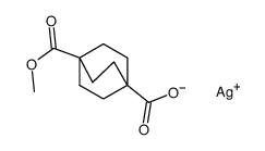 (4-(methoxycarbonyl)-bicyclo[2.2.2]octane-1-carbonyloxy)silver结构式