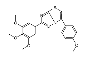 6-(4-methoxyphenyl)-2-(3,4,5-trimethoxyphenyl)-[1,3]thiazolo[3,2-b][1,2,4]triazole结构式
