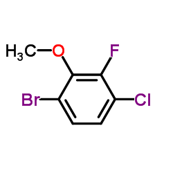 1-Bromo-4-chloro-3-fluoro-2-methoxybenzene结构式