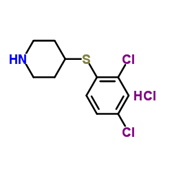 4-[(2,4-Dichlorophenyl)sulfanyl]piperidine hydrochloride (1:1) structure