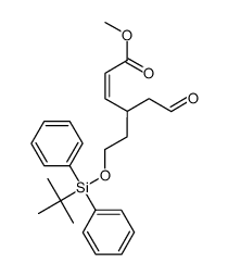 methyl <2-<4-(tert-butyldiphenylsilyl)oxy>ethyl>-6-oxo-3-hexenoate结构式