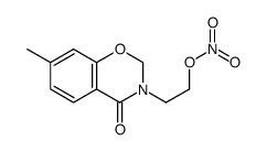 2-(7-methyl-4-oxo-2H-1,3-benzoxazin-3-yl)ethyl nitrate结构式