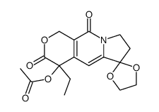 4-acetoxy-4-ethyl-6,6-(ethylenedioxy)-7,8-dihydro-1H-pyrano[3,4-f]indolizine-3,10(4H)-dione Structure