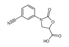 3-(3-Cyanophenyl)-2-Oxooxazolidine-5-Carboxylic Acid结构式