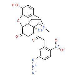 6-(5-azido-2-nitrophenacetamido)-14-hydroxy-7,8-dihydromorphinone结构式
