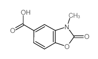 3-甲基-2-氧代-2,3-二氢-苯并噁唑-5-羧酸结构式