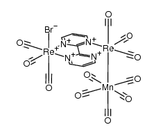 (CO)5MnRe(CO)3(2,2'-bipyrimidine)Re(Br)(CO)3 Structure