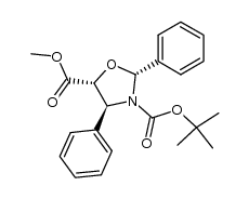 (2R,4S,5R)-3-tert-butyl 5-methyl 2,4-diphenyloxazolidine-3,5-dicarboxylate Structure