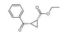 cis-2-Benzoyl-1-cyclopropancarbonsaeure-aethylester结构式