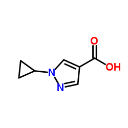 1-环丙基-1H-吡唑-4-羧酸结构式