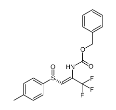 [(Z)-2-((R)-Toluene-4-sulfinyl)-1-trifluoromethyl-vinyl]-carbamic acid benzyl ester Structure