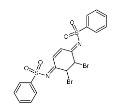 N,N'-(5,6-dibromocyclohex-2-ene-1,4-diylidene)dibenzenesulfonamide Structure