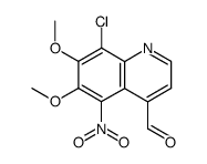 8-chloro-4-formyl-6,7-dimethoxy-5-nitroquinoline Structure
