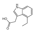 1H-Indole-3-aceticacid,4-ethyl-(9CI)结构式