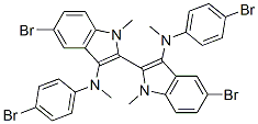 5,5'-dibromo-n3,n3'-bis(4-bromophenyl)-n3,n3',1,1'-tetramethyl-1h,1'h-2,2'-biindole-3,3'-diamine结构式