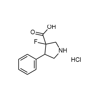 3-Fluoro-4-phenylpyrrolidine-3-carboxylic acid (hydrochloride) structure