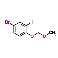 4-Bromo-2-iodo-1-(methoxymethoxy)benzene结构式