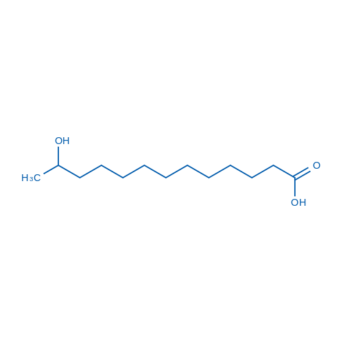 12-羟基十三酸 12-hydroxytridecanoicacid结构式