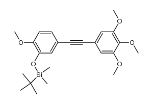 2-[3-(tert-butyldimethylsilyloxy)-4-methoxyphenyl]-1-(3,4,5-trimethoxyphenyl)ethyne Structure
