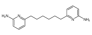 6-[6-(6-aminopyridin-2-yl)hexyl]pyridin-2-amine结构式