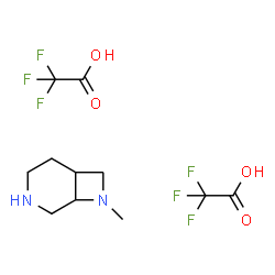 8-methyl-3,8-diazabicyclo[4.2.0]octane; bis(trifluoroacetic acid) Structure