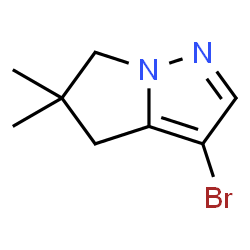 4H-Pyrrolo[1,2-b]pyrazole, 3-bromo-5,6-dihydro-5,5-dimethyl- Structure