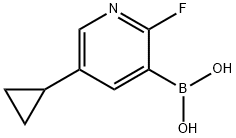 2-Fluoro-5-(cyclopropyl)pyridine-3-boronic acid结构式