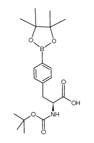 (S)-2-((tert-Butoxycarbonyl)amino)-3-(4-(4,4,5,5-tetramethyl-1,3,2-dioxaborolan-2-yl)phenyl)propanoic acid structure