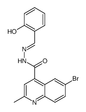 6-bromo-N'-(2-hydroxybenzylidene)-2-methylquinoline-4-carbohydrazide Structure