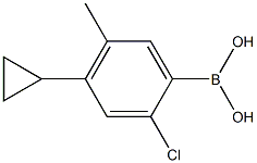2-Chloro-5-methyl-4-cyclopropylphenylboronic acid结构式