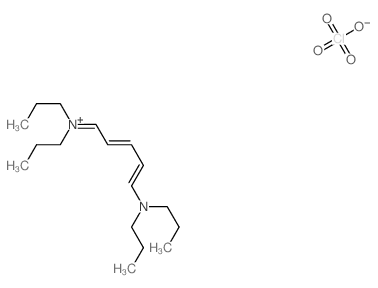 1-Propanaminium, N-[5- (dipropylamino)-2, 4-pentadienylidene]-N-propyl-, perchlorate Structure