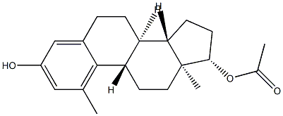 1-Methylestra-1,3,5(10)-triene-3,17β-diol 17-acetate structure