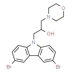 1-(3,6-dibromo-9H-carbazol-9-yl)-3-morpholinopropan-2-ol结构式