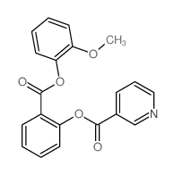 3-Pyridinecarboxylicacid, 2-[(2-methoxyphenoxy)carbonyl]phenyl ester Structure