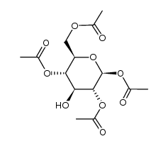 1,2,4,6-Tetra-O-acetyl-β-D-glucopyranose Structure