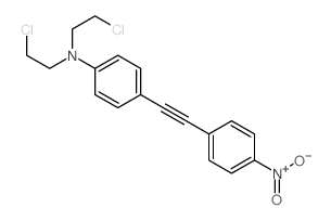 Benzenamine,N,N-bis(2-chloroethyl)-4-[2-(4-nitrophenyl)ethynyl]- structure