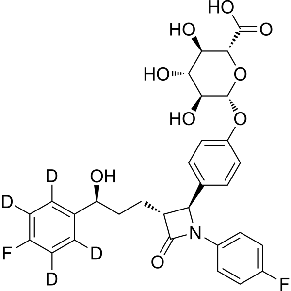 Ezetimibe phenoxy glucuronide-d4-1结构式