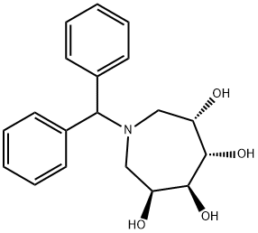 1H-Azepine-3,4,5,6-tetrol, 1-(diphenylmethyl)hexahydro-, (3S,4S,5S,6S)- picture