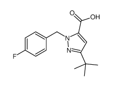 5-tert-butyl-2-[(4-fluorophenyl)methyl]pyrazole-3-carboxylic acid Structure