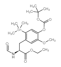 3-o-methyl-4-o-boc-6-trimethylstannyl-l-dopa structure