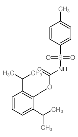 Carbamic acid,[(4-methylphenyl)sulfonyl]-, 2,6-bis(1-methylethyl)phenyl ester (9CI)结构式